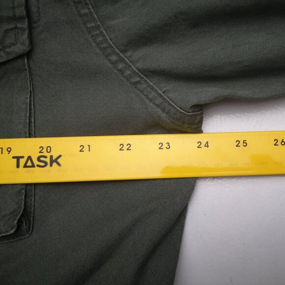 Old Navy Men's Size Large Olive Zipper & Snap Closure Jacket w/ Packable Hood - Picture 12 of 14